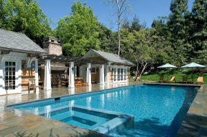 elegant pool house